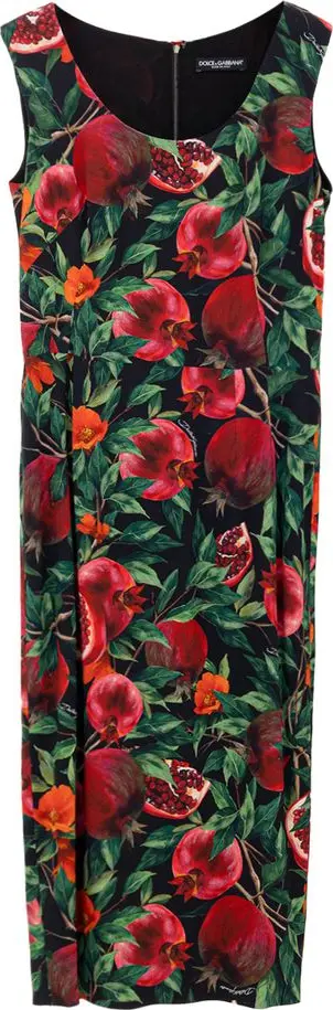 Bicolor Viscose Long Dress