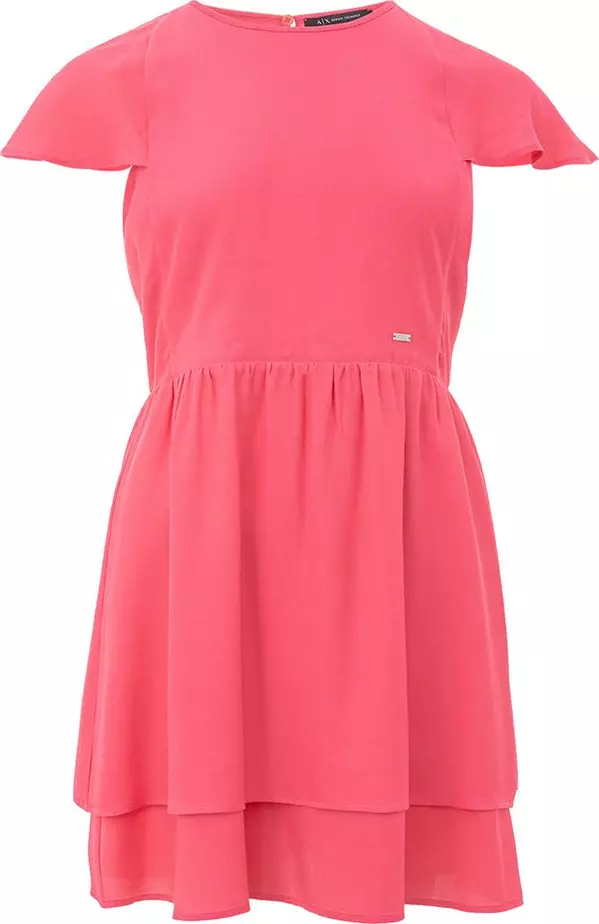 Fuchsia Viscose Short Dress