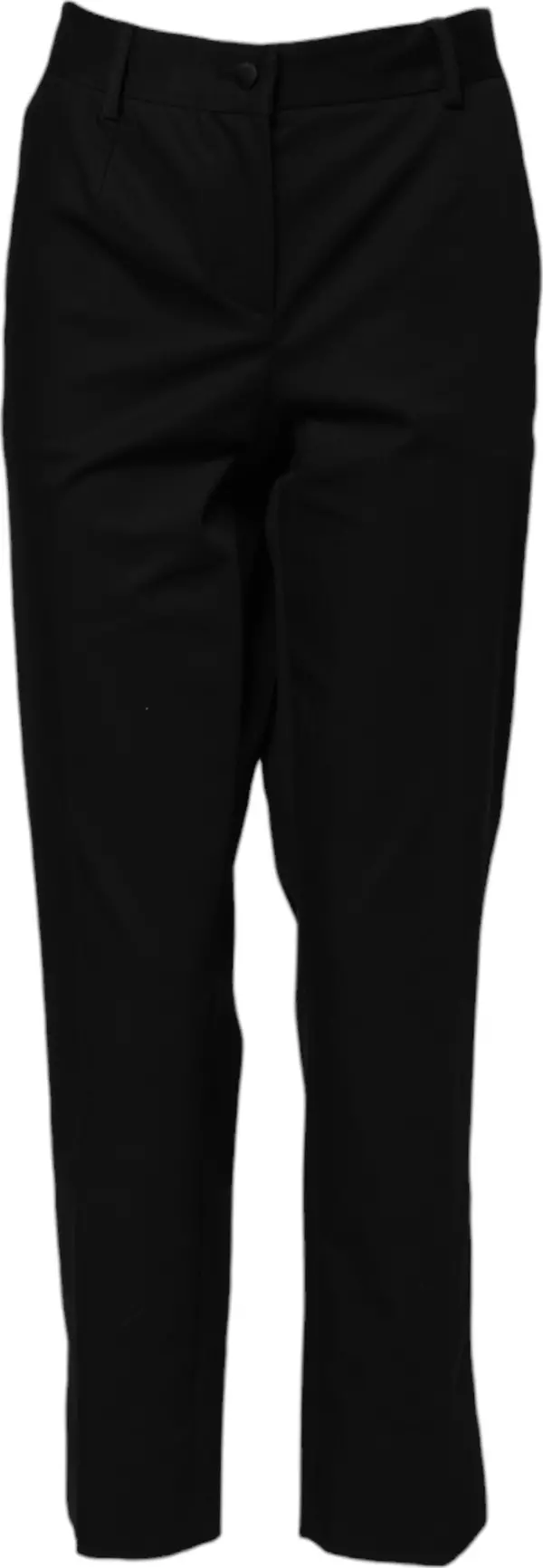 Black Cotton High Waist Formal Pants
