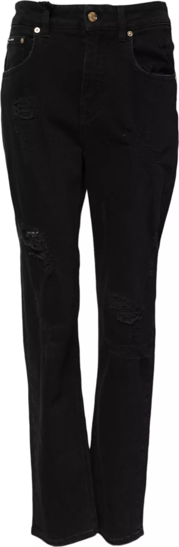 Black Boyfriend Cotton Flared Denim Jeans