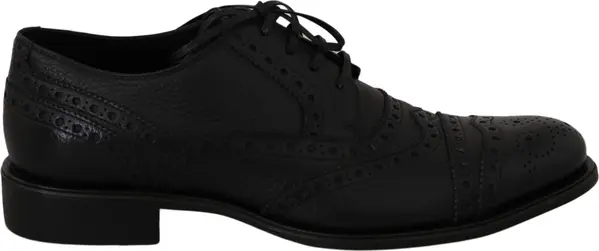 Blue Leather Wingtip Oxford Dress  Shoes