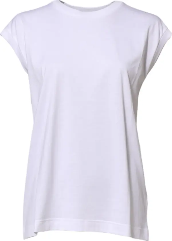 White Cotton Sleeveless Women Tank T-shirt