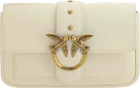 White Calf Leather Bos Taurus Shoulder Bag