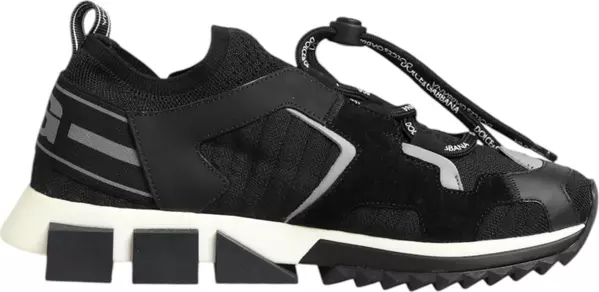 Black White Logo Sorrento Sneakers Shoes