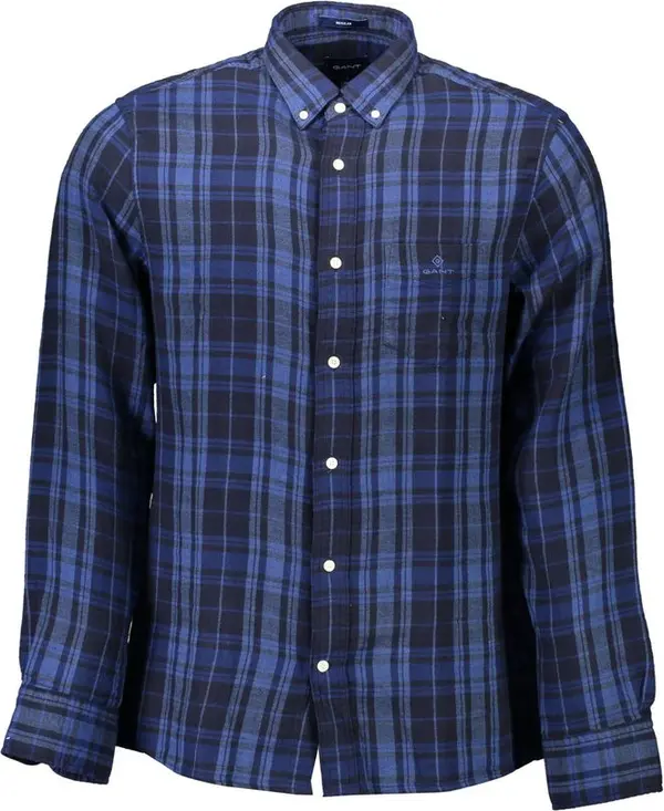 Blu Cotton Men Shirt