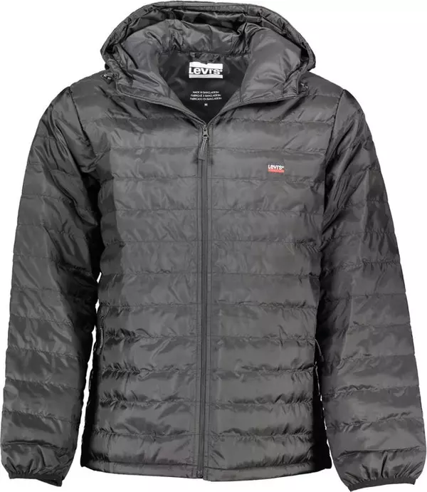 Black Polyester Men's Jacket