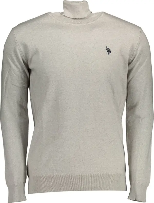 Gray Cotton Men's Sweater