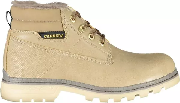 Beige Polyester Women Boot