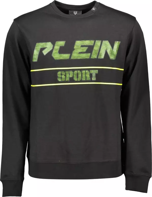 Black Cotton Men Sweater
