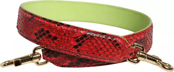 Red Exotic Leather Handbag Accessory Shoulder Strap