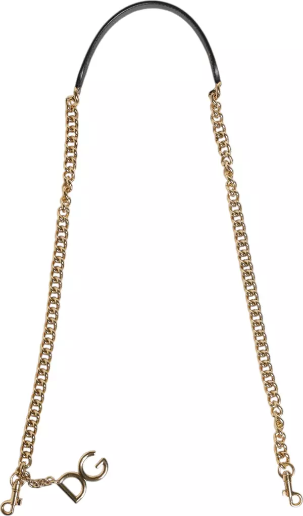 Brown Leopard Gold Brass Chain Accessory Shoulder Strap