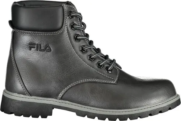Black Polyurethane Women Ankle Boot