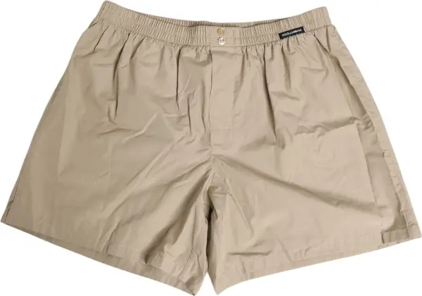 Beige Cotton Regular Boxer Shorts Underwear