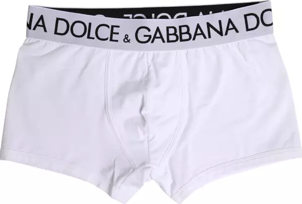 White Cotton Stretch Regular Boxer Underwear