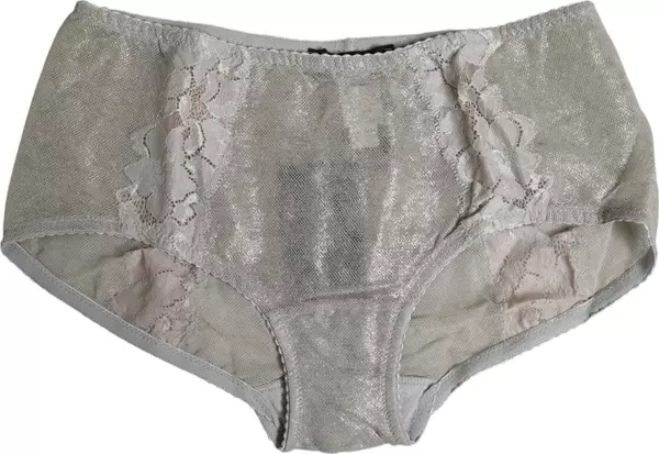 Gray Cotton Floral Lace High Waist Panty Underwear
