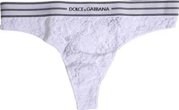 White Nylon Floral Lace Bottom Panty Underwear