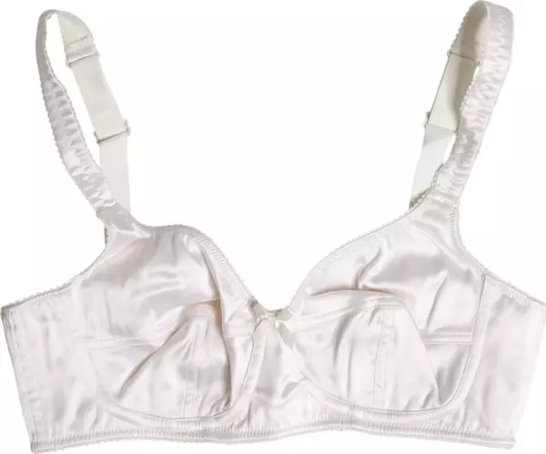 White Silk Balconette Non Wire Bra Underwear