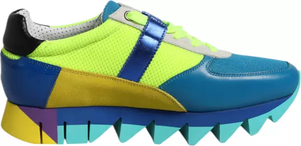 Multicolor Leather Low Top Men Sneakers Shoes