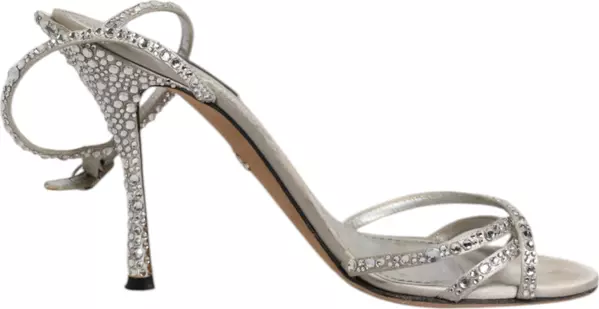 Silver Strass Ankle Strap KEIRA Sandals Shoes