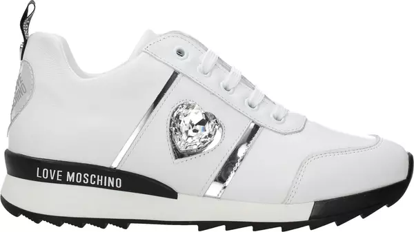 White Leather Low Top Sneakers