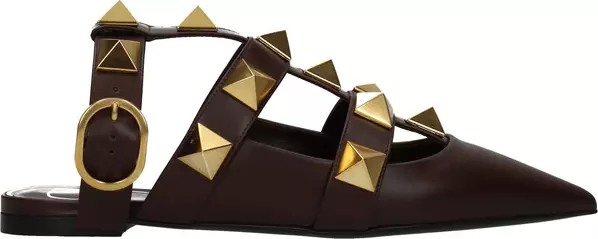 Brown Leather Flat Sandals