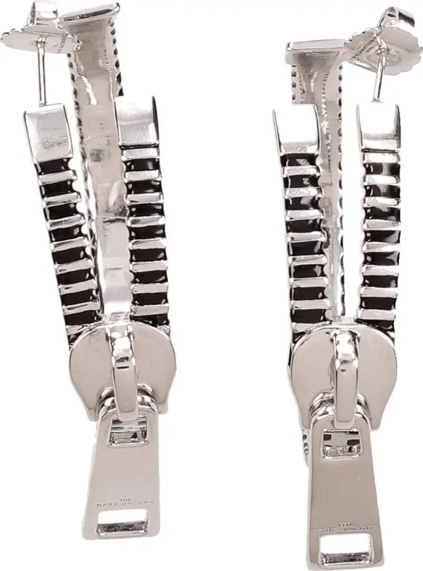 Gray Silver Earrings
