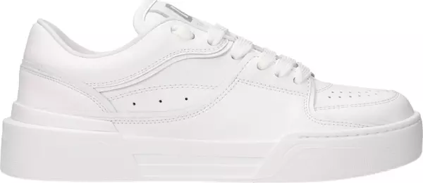 White Leather Low Top Sneakers