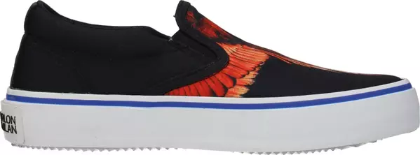 Black Fabric Slip-On Loafers