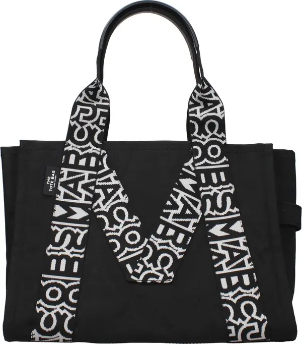 Black Fabric Shoulder Bag
