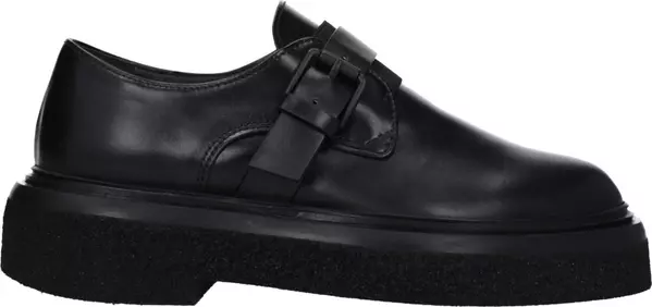 Black Leather Oxfords And Derbies