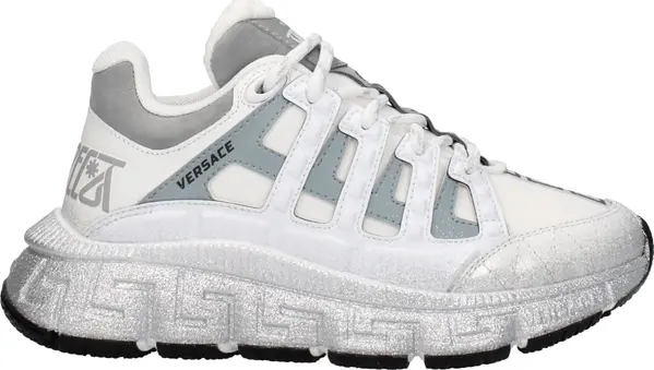 White Fabric Athletic Sneakers