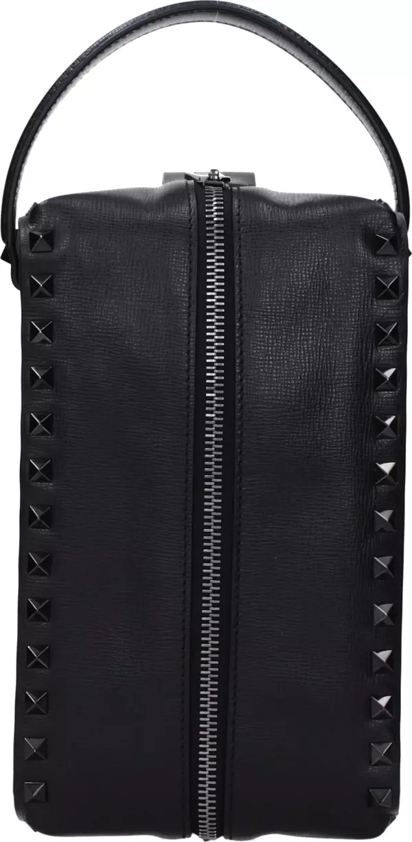 Black Leather Clutch Bag