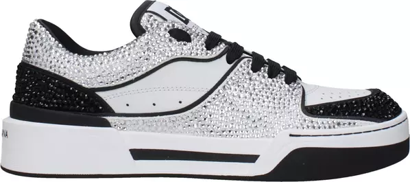 White Leather Low Top Sneakers