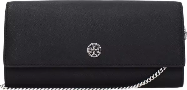 Black Leather Clutch Bag