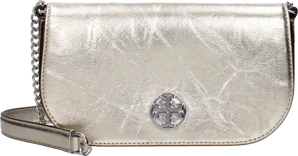 Gold Leather Crossbody Bag