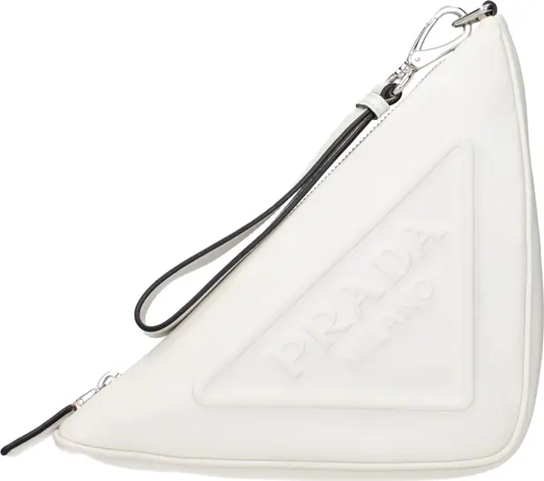 White Leather Clutch Bag
