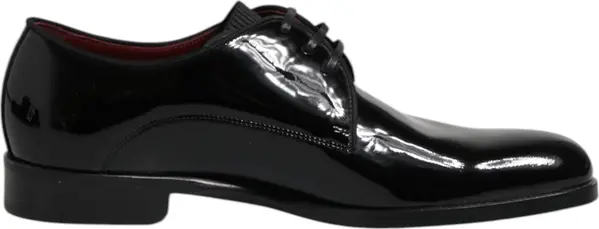 Black Leather Lace Up Men Derby Formal Shoes