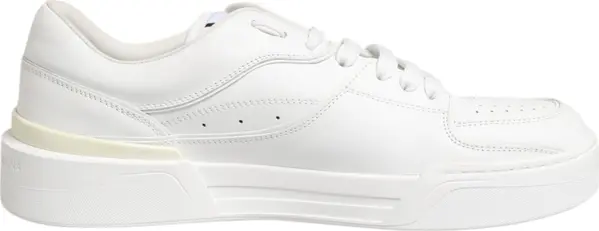White Miami Leather Low Top Sneakers Shoes