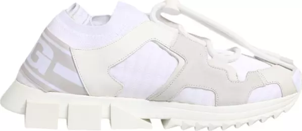 White Sorrento Low Top Lace Up Sneakers Shoes
