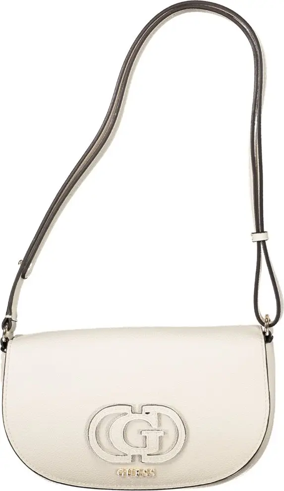 Bianco Polyurethane Women Handbag