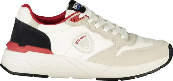 White Polyurethane Men Sneaker