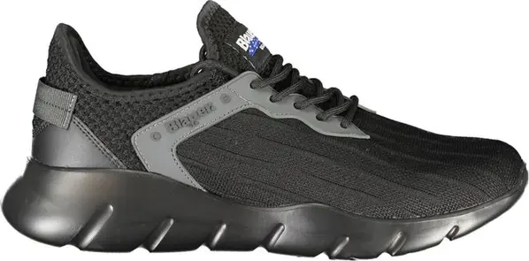 Black Polyester Men Sneaker
