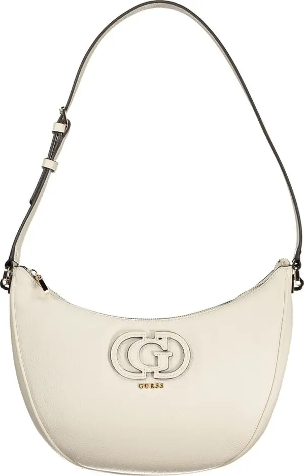 Bianco Polyurethane Women Handbag