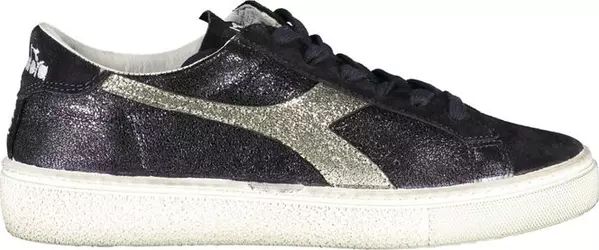 Black Leather Women Sneaker