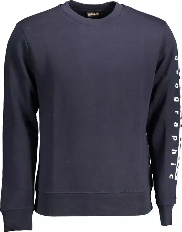 Blue Cotton Men's Sweatshirt