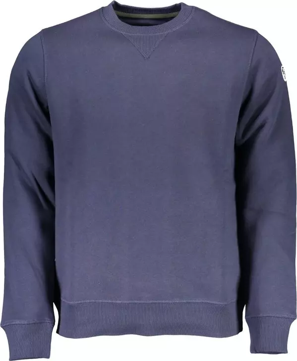 Blue Cotton Men Sweatshirt