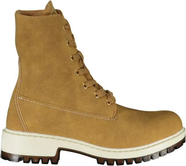 Brown Polyurethane Women's Boot
