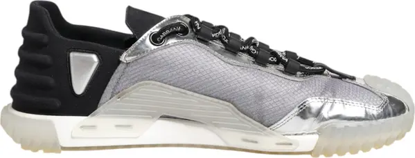 Black Silver NS1 Men Low Top Sneakers Shoes