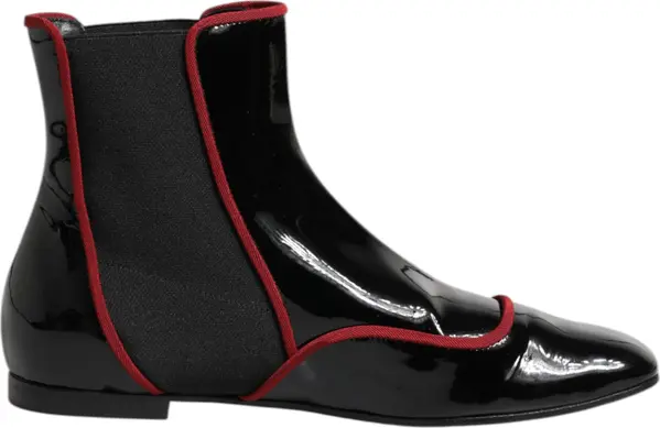 Black Jackie Buttoned Chelsea Boots Shoes