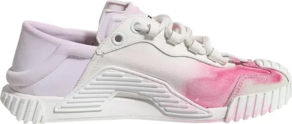 White NS1 Lace Up Low Top Sneakers Shoes